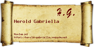 Herold Gabriella névjegykártya